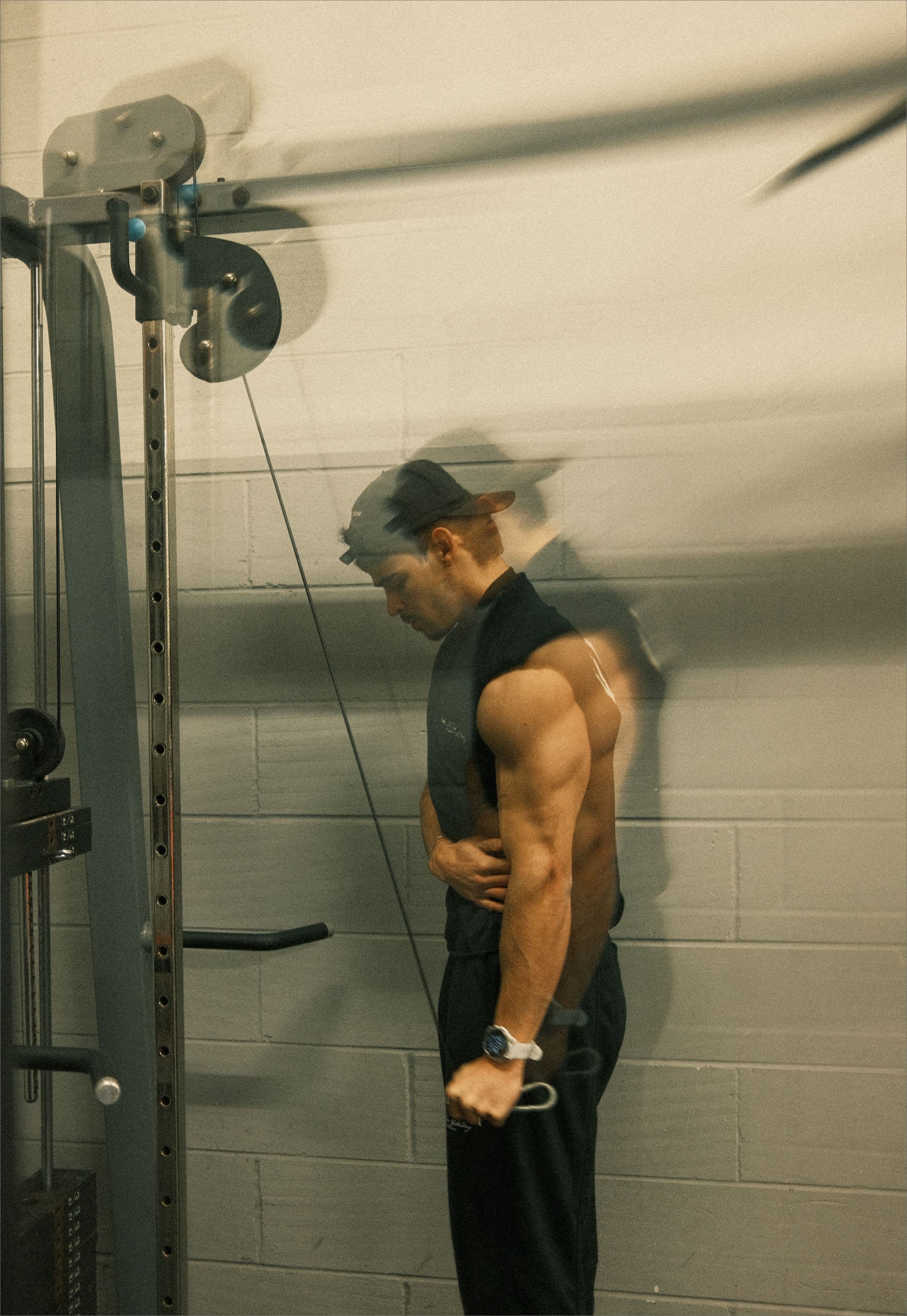 Elliot training in the gym